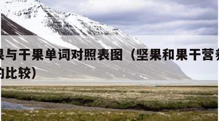 坚果与干果单词对照表图（坚果和果干营养价值的比较）