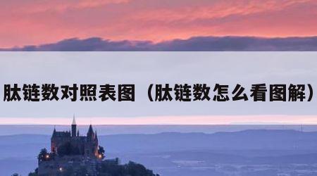 肽链数对照表图（肽链数怎么看图解）