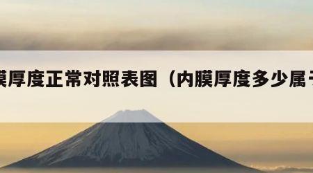内膜厚度正常对照表图（内膜厚度多少属于正常）