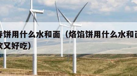 烙春饼用什么水和面（烙馅饼用什么水和面做又软又好吃）