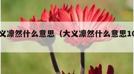 大义凛然什么意思（大义凛然什么意思10字）