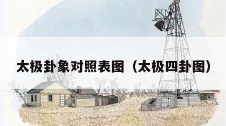 太极卦象对照表图（太极四卦图）