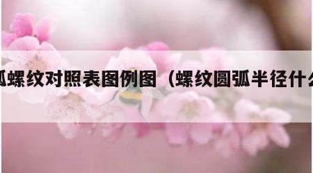 圆弧螺纹对照表图例图（螺纹圆弧半径什么意思）