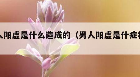 男人阳虚是什么造成的（男人阳虚是什症状的）