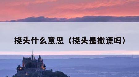 挠头什么意思（挠头是撒谎吗）