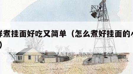 怎样煮挂面好吃又简单（怎么煮好挂面的小技巧?）