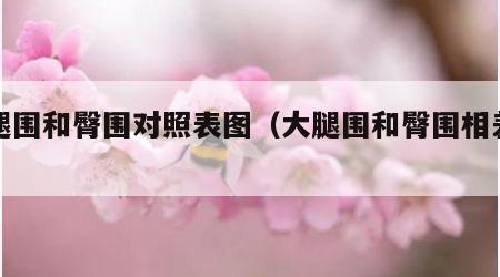 大腿围和臀围对照表图（大腿围和臀围相差多少）