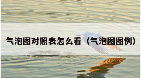 气泡图对照表怎么看（气泡图图例）