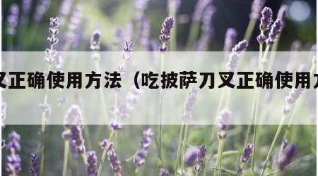刀叉正确使用方法（吃披萨刀叉正确使用方法）