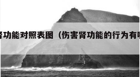 伤肾功能对照表图（伤害肾功能的行为有哪些）