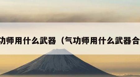 气功师用什么武器（气功师用什么武器合适）