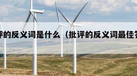 批评的反义词是什么（批评的反义词最佳答案）