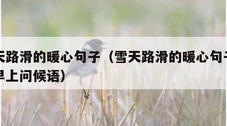 雪天路滑的暖心句子（雪天路滑的暖心句子冬至早上问候语）