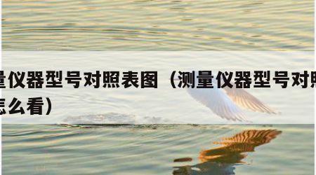 测量仪器型号对照表图（测量仪器型号对照表图怎么看）