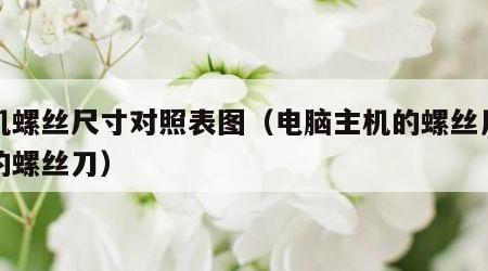 主机螺丝尺寸对照表图（电脑主机的螺丝用多大的螺丝刀）