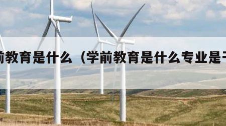 学前教育是什么（学前教育是什么专业是干啥的）