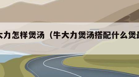 牛大力怎样煲汤（牛大力煲汤搭配什么煲最好）