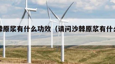 沙棘原浆有什么功效（请问沙棘原浆有什么功效）