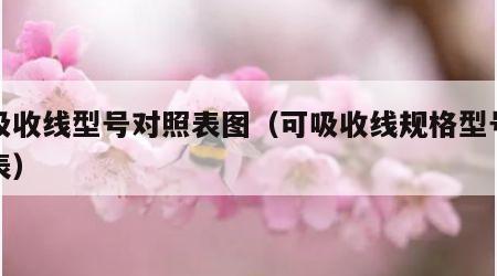 可吸收线型号对照表图（可吸收线规格型号对照表）