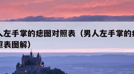 男人左手掌的痣图对照表（男人左手掌的痣图对照表图解）