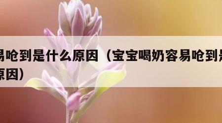 容易呛到是什么原因（宝宝喝奶容易呛到是什么原因）