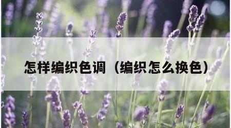 怎样编织色调（编织怎么换色）