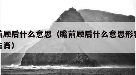 瞻前顾后什么意思（瞻前顾后什么意思形容什么生肖）