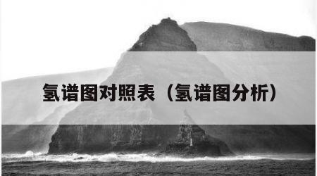 氢谱图对照表（氢谱图分析）