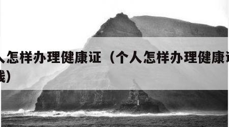 个人怎样办理健康证（个人怎样办理健康证多少钱）