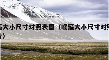 喉箍大小尺寸对照表图（喉箍大小尺寸对照表图片）
