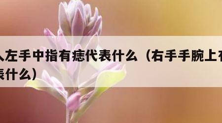 女人左手中指有痣代表什么（右手手腕上有痣代表什么）