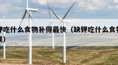 缺钾吃什么食物补得最快（缺钾吃什么食物和水果）