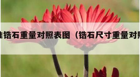 标准锆石重量对照表图（锆石尺寸重量对照表）