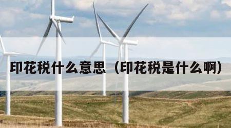 印花税什么意思（印花税是什么啊）