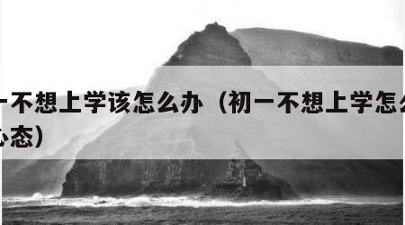初一不想上学该怎么办（初一不想上学怎么调整心态）