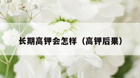 长期高钾会怎样（高钾后果）
