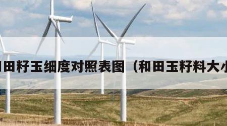 和田籽玉细度对照表图（和田玉籽料大小）