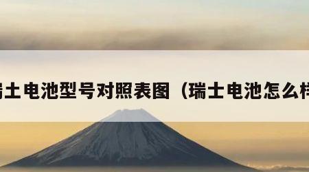 瑞土电池型号对照表图（瑞士电池怎么样）