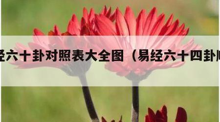 易经六十卦对照表大全图（易经六十四卦顺序图）