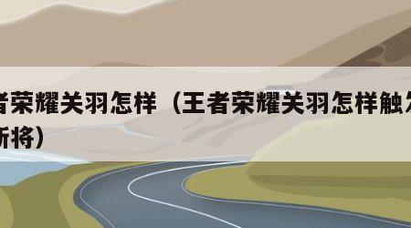 王者荣耀关羽怎样（王者荣耀关羽怎样触发过关斩将）