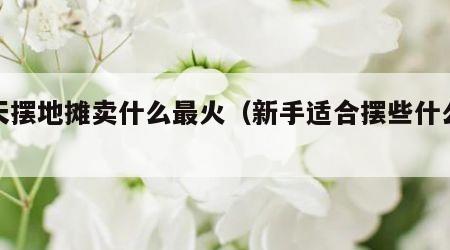 夏天摆地摊卖什么最火（新手适合摆些什么地摊）