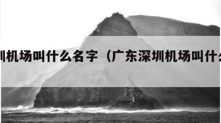 深圳机场叫什么名字（广东深圳机场叫什么名字）