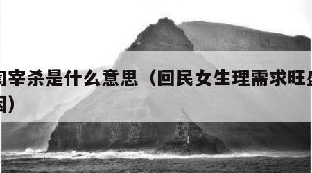 阿訇宰杀是什么意思（回民女生理需求旺盛的原因）