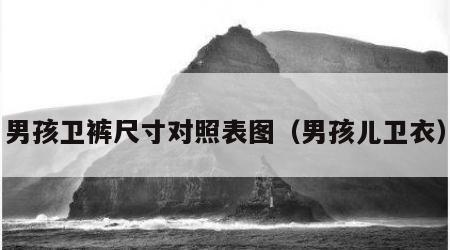 男孩卫裤尺寸对照表图（男孩儿卫衣）