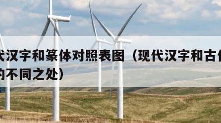 现代汉字和篆体对照表图（现代汉字和古代汉字的不同之处）