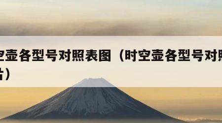 时空壶各型号对照表图（时空壶各型号对照表图片）