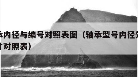 轴承内径与编号对照表图（轴承型号内径外径尺寸对照表）