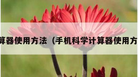 计算器使用方法（手机科学计算器使用方法）