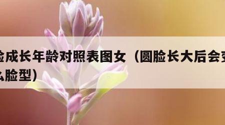 圆脸成长年龄对照表图女（圆脸长大后会变成什么脸型）