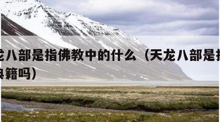 天龙八部是指佛教中的什么（天龙八部是指佛教典籍吗）
